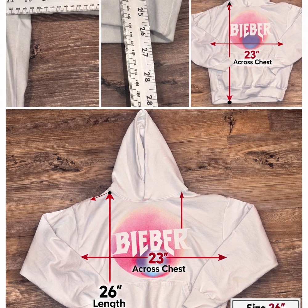 Justin Bieber Justice World Tour Hoodie 2022 Official Merch LA Apparel L Heavy - Picture 4 of 15